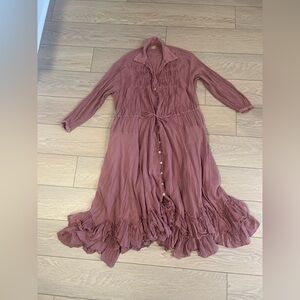 Free People Free-est Sea La Vie Midi dress mauve size xs *flaw*